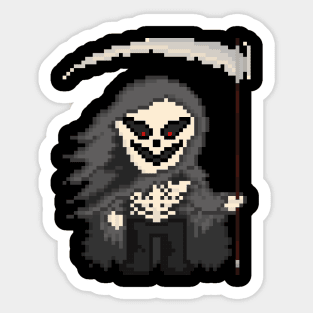 Pixel Monster Grim Reaper Sticker